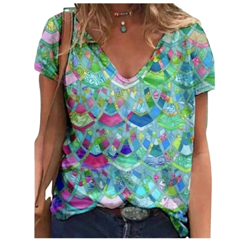 5XL Plus Size Women 3D Abstract Print T Shirt Summer 2021 New Casual Short Sleeve V-Neck Loose Tops Oversized Lady Streetwear
5XL Plus Size Women 3D Abstract Print T Shirt Summer 2021 New Casual Short Sleeve V-Neck Loose Tops Oversized Lady Streetwear