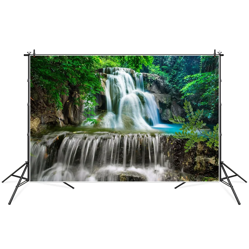 Natural Scenery Waterfall Photography Backdrops Mountain Jungle Green Tree Rock Landscape Birthday Party Decoration Background
Natural Scenery Waterfall Photography Backdrops Mountain Jungle Green Tree Rock Landscape Birthday Party Decoration Background