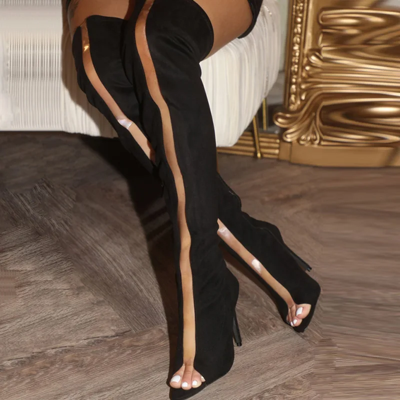 Summer Fashion Super High Heel Sandals Thin Heel Fish Mouth Over The Knee Boot Women Boot Nightclub Performance Shoes Large Size
Summer Fashion Super High Heel Sandals Thin Heel Fish Mouth Over The Knee Boot Women Boot Nightclub Performance Shoes Large Size