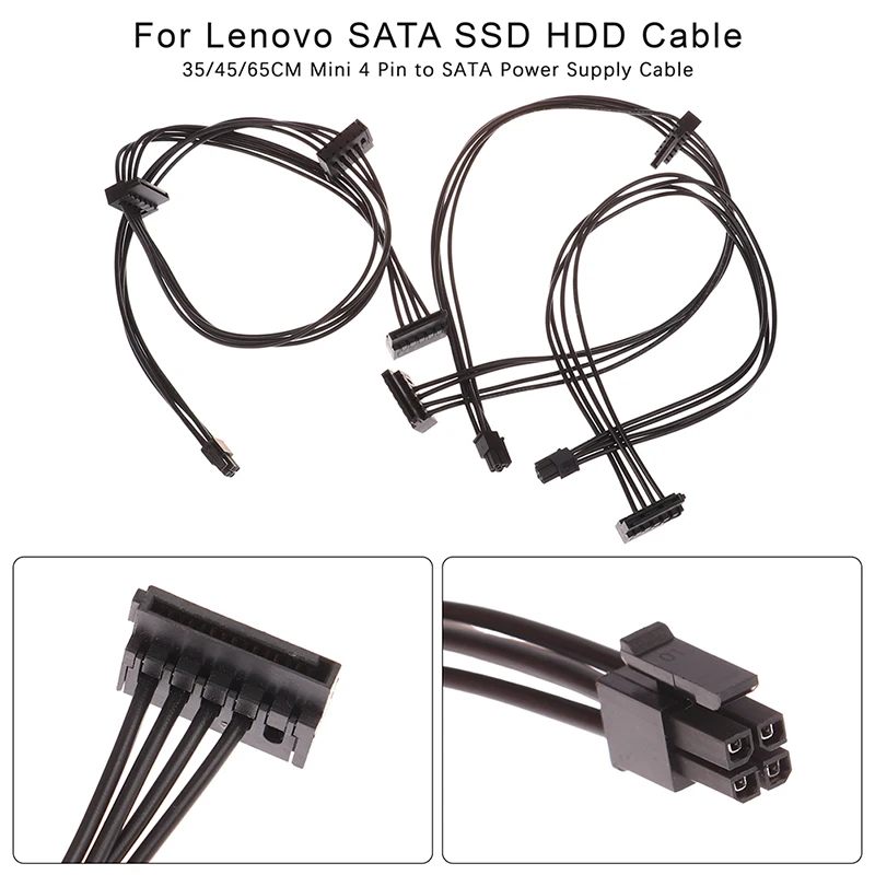 1Pc 35/45/65CM Mini 4 Pin to SATA Power Supply Cable For Lenovo Main Board Interface SATA SSD HDD Cable 
1Pc 35/45/65CM Mini 4 Pin to SATA Power Supply Cable For Lenovo Main Board Interface SATA SSD HDD Cable