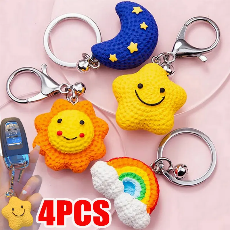 4/3PCS Cute Rainbow Sun Star Moon Face Keychain Keyring For Women Men Kid Cartoon Kawaii Bag Car Airpods Box Phone Charm Jewelry
4/3PCS Cute Rainbow Sun Star Moon Face Keychain Keyring For Women Men Kid Cartoon Kawaii Bag Car Airpods Box Phone Charm Jewelry