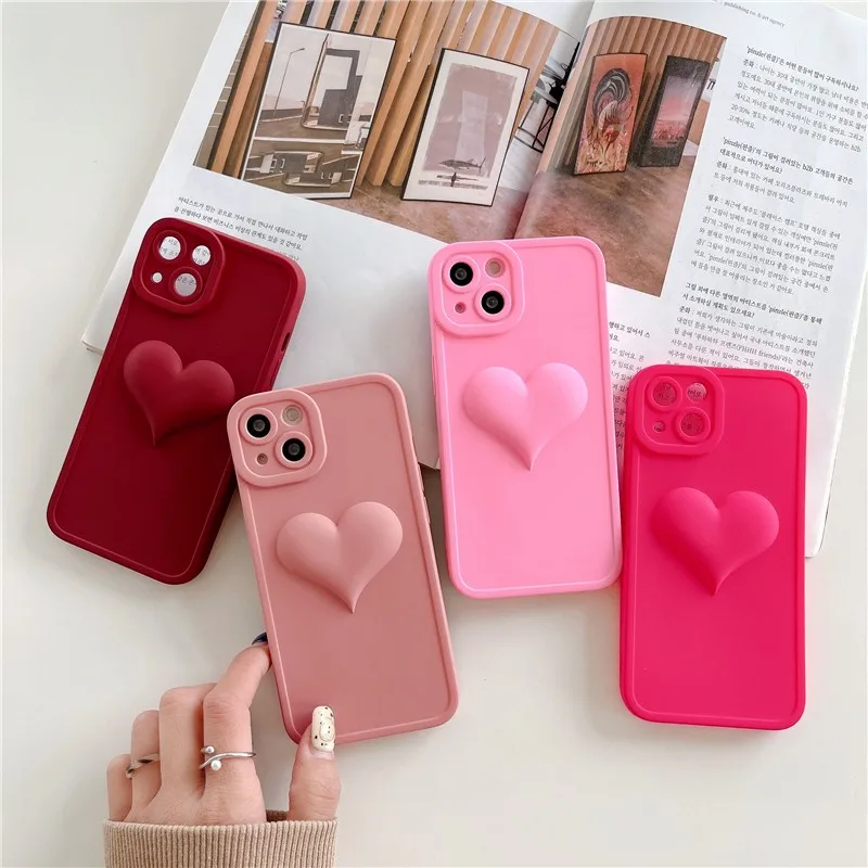 Cute Matte Three-dimensional Candy Colors Heart Female Soft Case For Iphone 11 12 13 Pro Max 7 8 Plus Xr X Xs Se 2 Cover Fundas
Cute Matte Three-dimensional Candy Colors Heart Female Soft Case For Iphone 11 12 13 Pro Max 7 8 Plus Xr X Xs Se 2 Cover Fundas