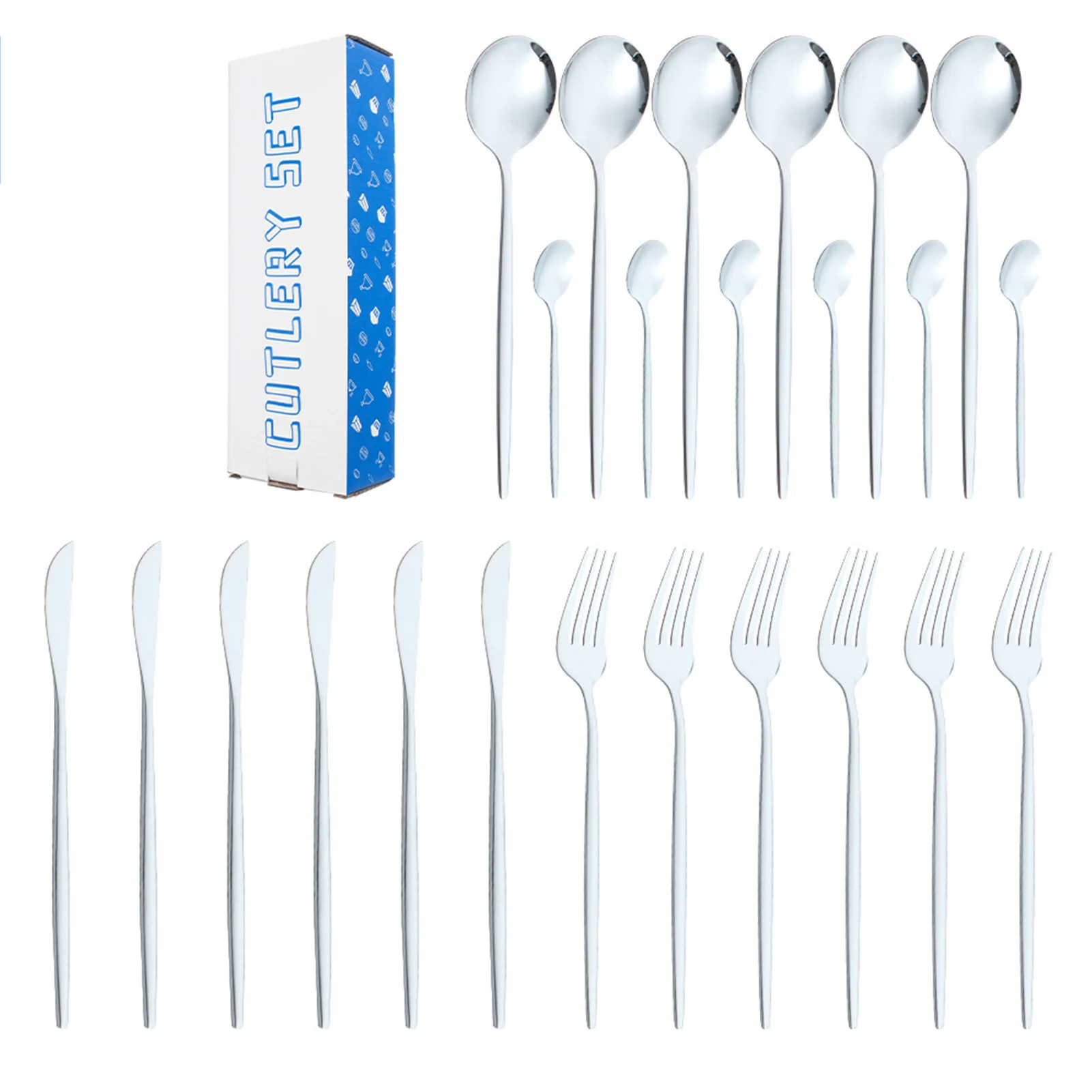 Silverware Set Stainless Steel 24 Pcs Mirror Polished Cutlery Utensil Set 24 Pcs Kitchen Utensils Set For 6 Forks Knives And
Silverware Set Stainless Steel 24 Pcs Mirror Polished Cutlery Utensil Set 24 Pcs Kitchen Utensils Set For 6 Forks Knives And