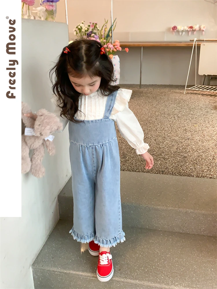 Korean Style Kids Children Wide Leg Denim Overalls 2023 Autumn New Solid Baby Clothes Girls Loose All-match Pants Nwq
Korean Style Kids Children Wide Leg Denim Overalls 2023 Autumn New Solid Baby Clothes Girls Loose All-match Pants Nwq