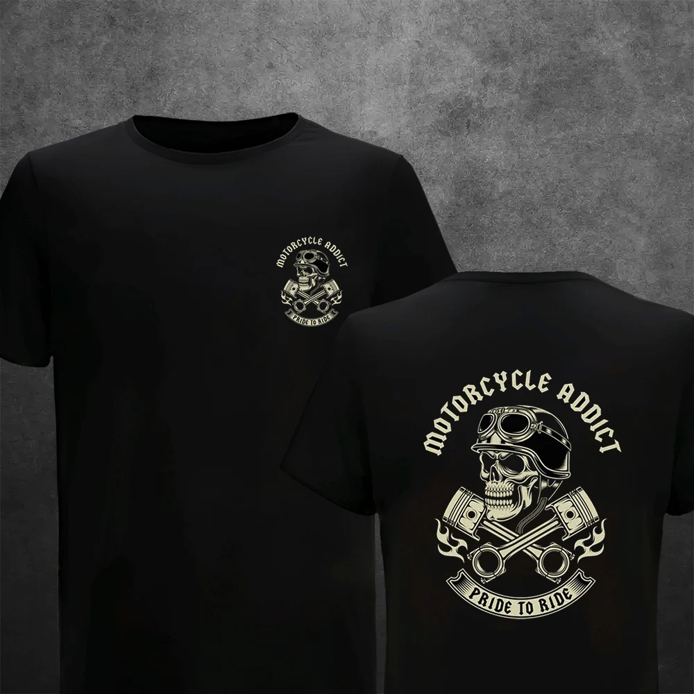 T shirt Man Motorcycle Addict Biker Pride To Ride Summer Casual Printing Fashion Short-Sleeved Pullover Comfortable O-neck Top
T shirt Man Motorcycle Addict Biker Pride To Ride Summer Casual Printing Fashion Short-Sleeved Pullover Comfortable O-neck Top