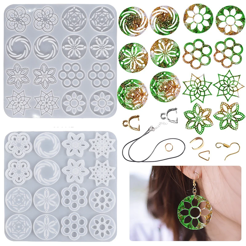 Crystal Silicone Mold DIY Hollow Flower Shaped Rotating Wind Shape for Necklace Pendants Resin Mold Earrings Bracelet Making
Crystal Silicone Mold DIY Hollow Flower Shaped Rotating Wind Shape for Necklace Pendants Resin Mold Earrings Bracelet Making