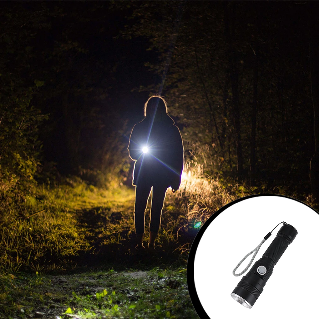 Портативный фонарик из алюминиевого сплава с зарядкой от USB, 1800 лм 
Портативный фонарик из алюминиевого сплава с зарядкой от USB, 1800 лм