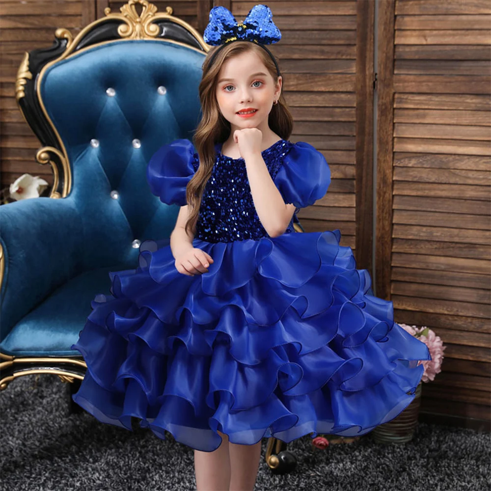 Girls Party Dress for Christmas Ball Gown Short Puff Sleeves Flower Girl Dress for Wedding Knee Length O Neck Sequin Child Dress
Girls Party Dress for Christmas Ball Gown Short Puff Sleeves Flower Girl Dress for Wedding Knee Length O Neck Sequin Child Dress