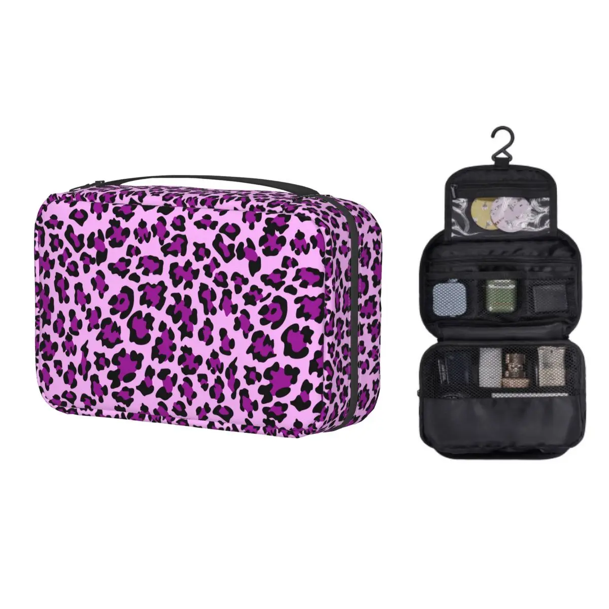 Милая фиолетовая сумка для туалетных принадлежностей с леопардовым принтом для женщин, бесшовный органайзер для косметики с животными, Жен... 
Милая фиолетовая сумка для туалетных принадлежностей с леопардовым принтом для женщин, бесшовный органайзер для косметики с животными, Жен...