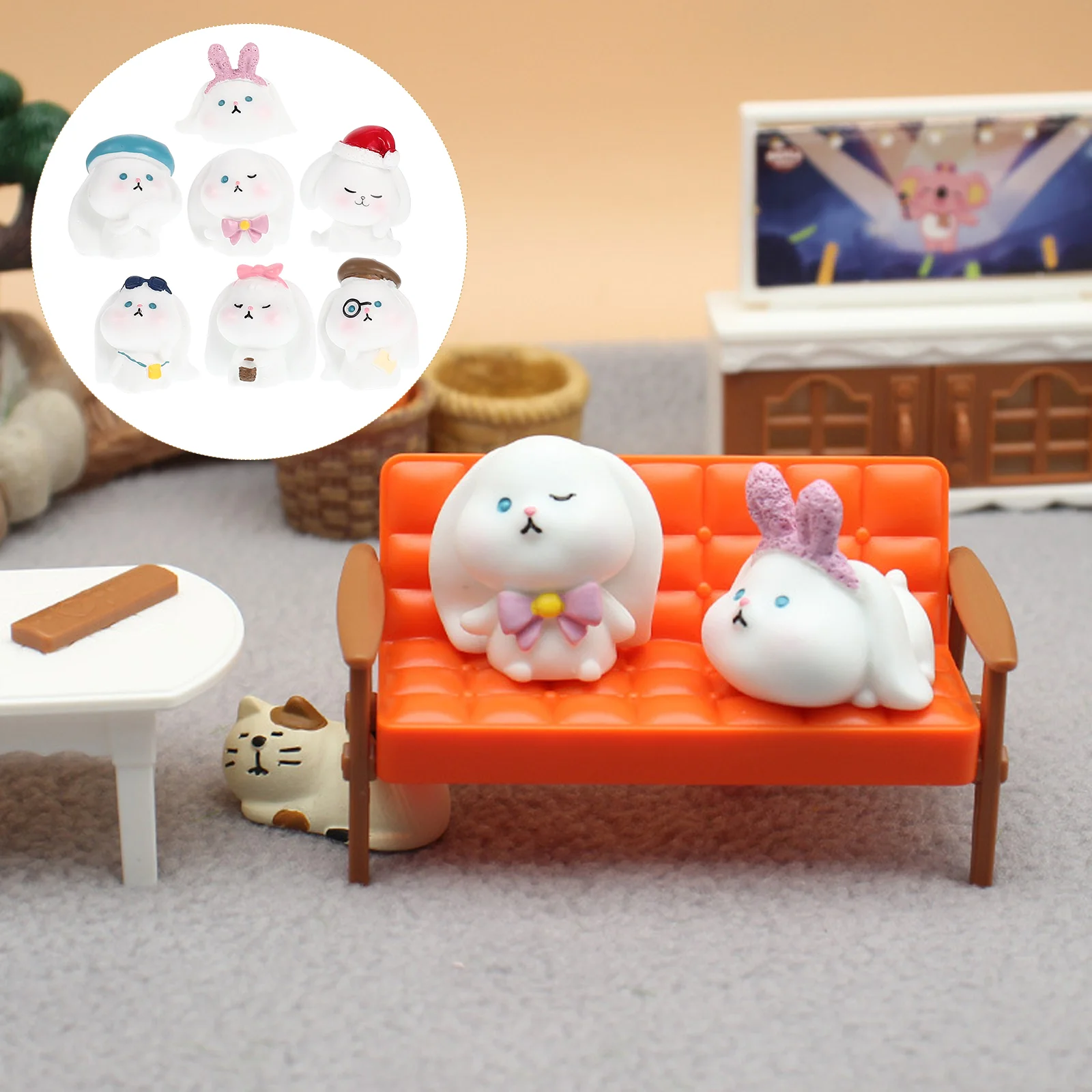 Rabbit Bunny Statue Figurine Miniature Resin Chinese Year Zodiac Figurines Fengshui Ornament Mini Animal Thesmall Tiny Garden 
Rabbit Bunny Statue Figurine Miniature Resin Chinese Year Zodiac Figurines Fengshui Ornament Mini Animal Thesmall Tiny Garden