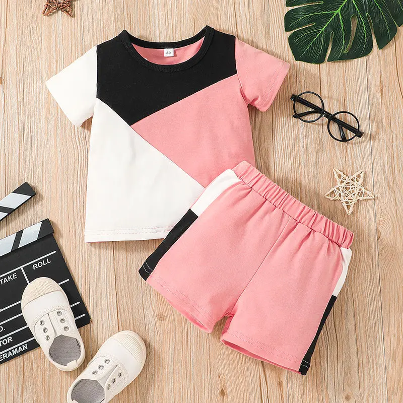 Baby Girl Clothes 6 to 9 Months Leisure Patchwork O-neck Short Sleeved T-shirts Tops and Shorts Two Piece Kids Bebes Tracksuits
Baby Girl Clothes 6 to 9 Months Leisure Patchwork O-neck Short Sleeved T-shirts Tops and Shorts Two Piece Kids Bebes Tracksuits