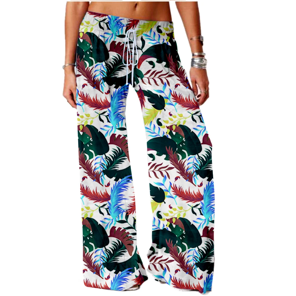 Women Bottoms Plant Print Sweatpants Wide Leg Pants Trousers High Waist Women New Fashion Casual Female Trousers Streetwear
Women Bottoms Plant Print Sweatpants Wide Leg Pants Trousers High Waist Women New Fashion Casual Female Trousers Streetwear