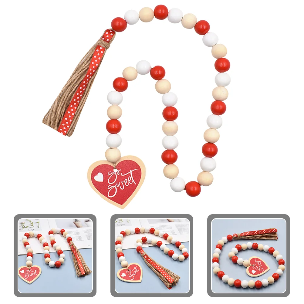 Tassel Bead String for Valentine's Day Wood Beaded Garland with Tassel Hanging Beaded String
Tassel Bead String for Valentine's Day Wood Beaded Garland with Tassel Hanging Beaded String