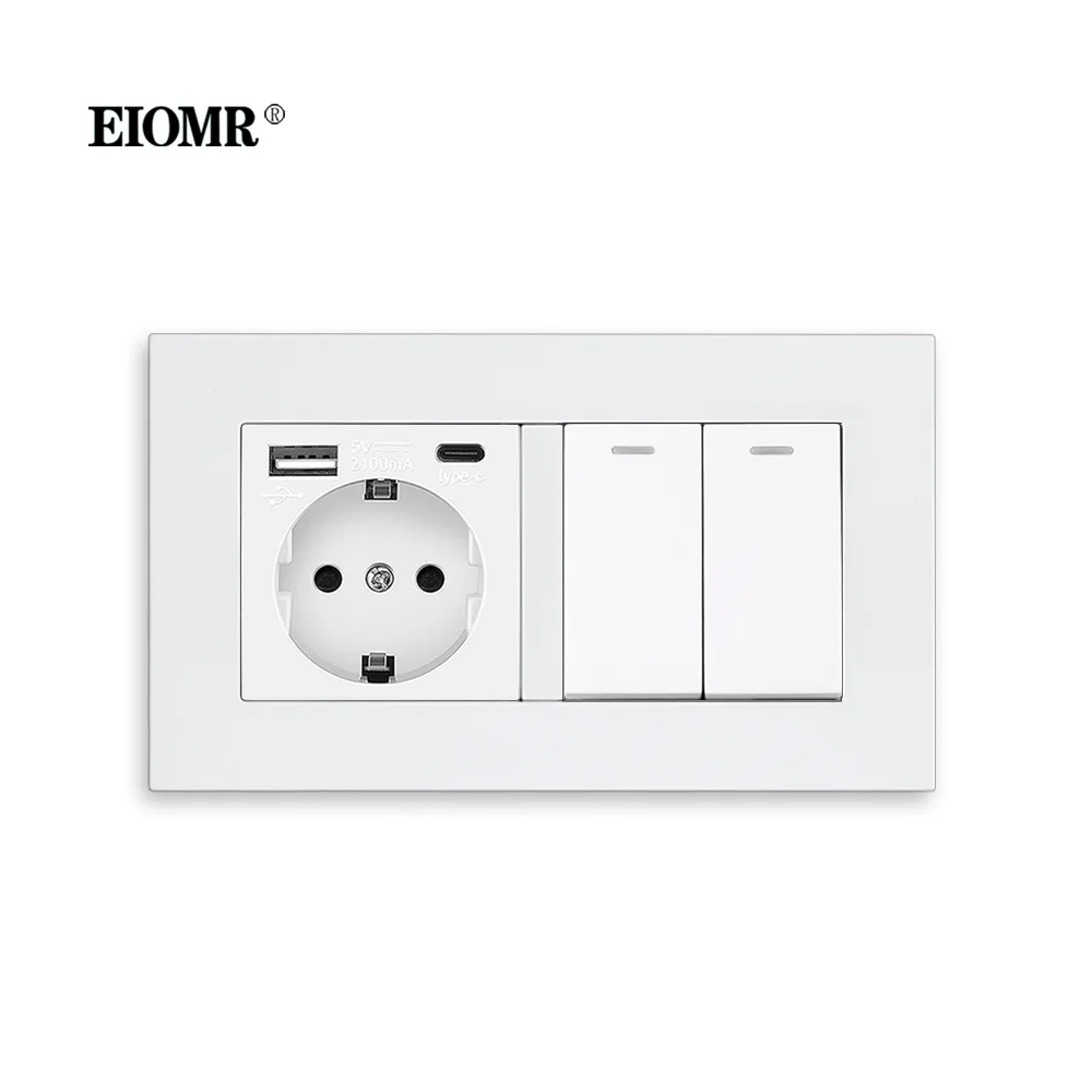 EIOMR комбинированная розетка 16A с USB портом
EIOMR комбинированная розетка 16A с USB портом