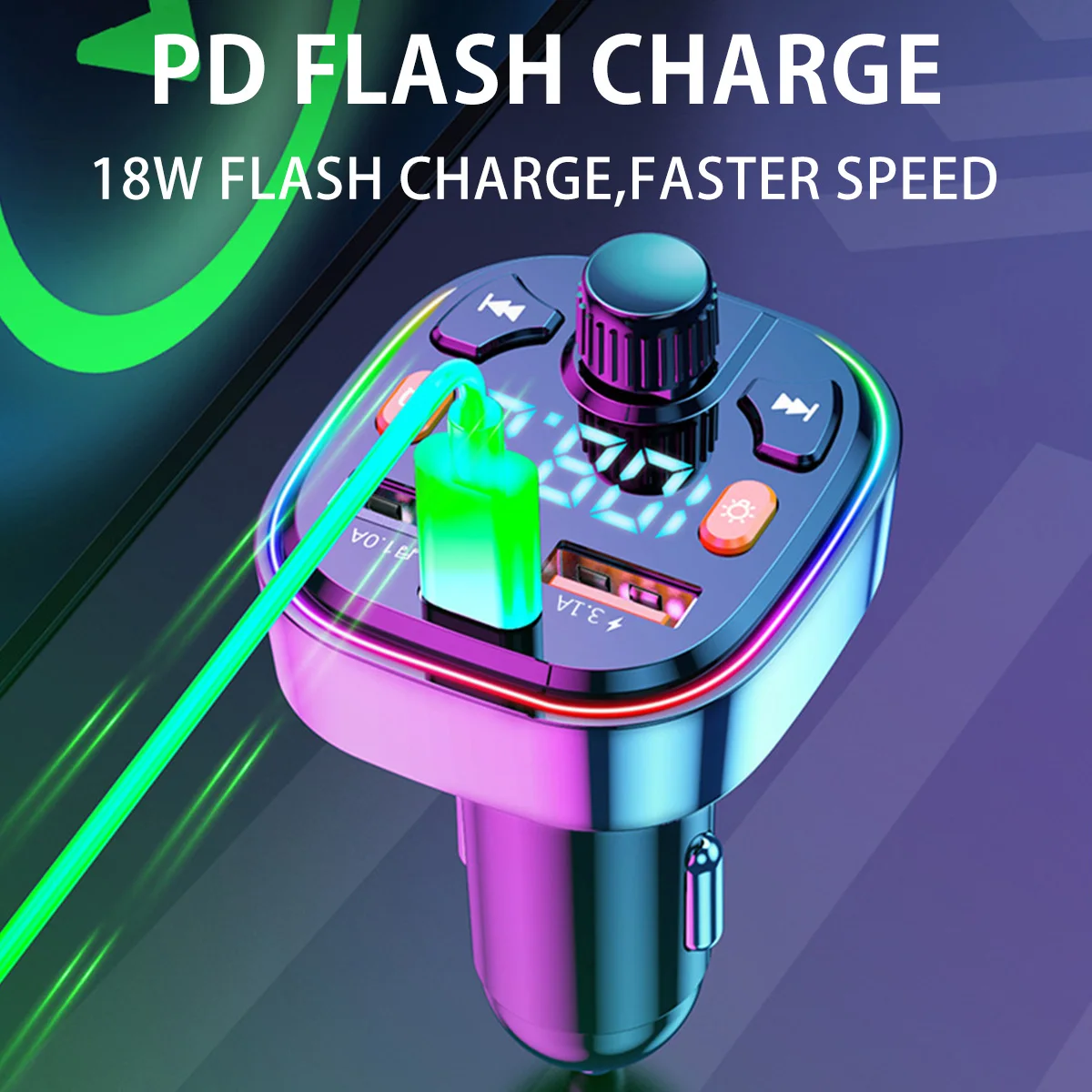 Bluetooth FM Transmitter for Car Bluetooth 5.0 Car Radio Audio Adapter with 3 Fast Charging Ports (USB PD) MP3 Player Car Kit
Bluetooth FM Transmitter for Car Bluetooth 5.0 Car Radio Audio Adapter with 3 Fast Charging Ports (USB PD) MP3 Player Car Kit