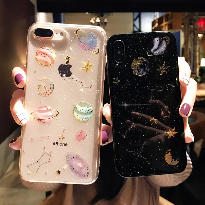 Luxury Glitter 3D Space Planet Phone Case for Apple iPhone X XS MAX XR 7 8 Plus Clear Soft Silicone Nice Cover for iPhone 11
Luxury Glitter 3D Space Planet Phone Case for Apple iPhone X XS MAX XR 7 8 Plus Clear Soft Silicone Nice Cover for iPhone 11