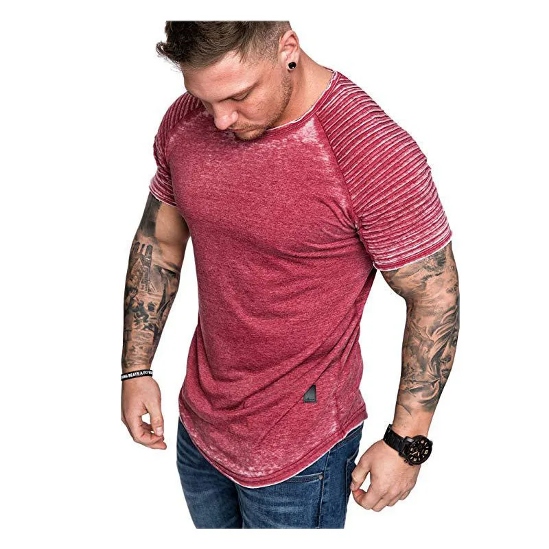 2023 Summer New Men's Casual Pleated Solid T-shirt Casual Sports Fashion Short Sleeve Top Asian size
2023 Summer New Men's Casual Pleated Solid T-shirt Casual Sports Fashion Short Sleeve Top Asian size