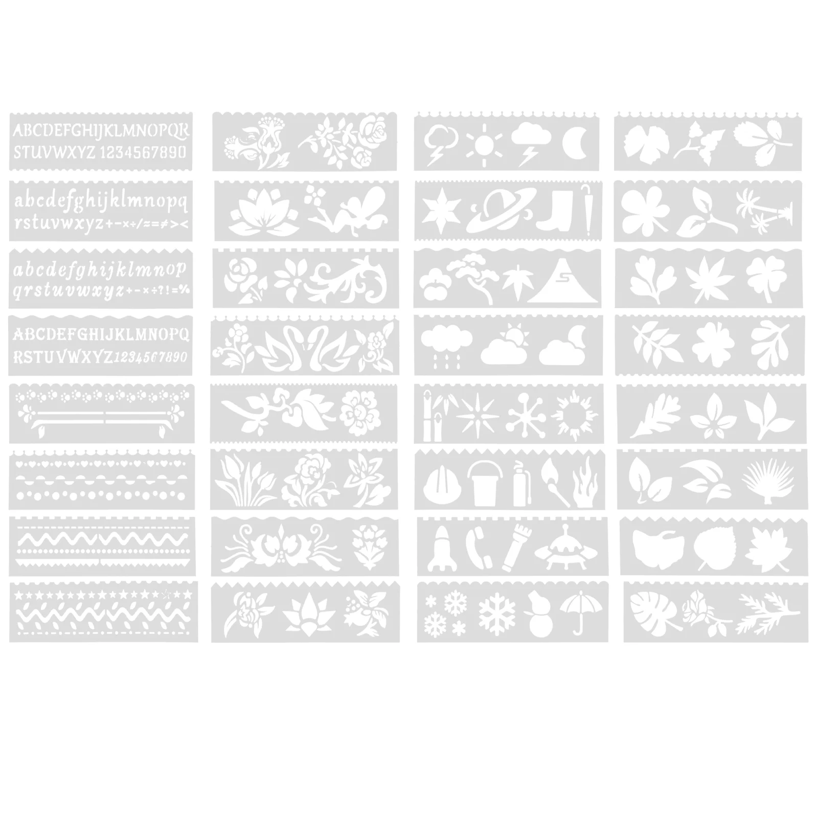 4 Sets of Portable Painting Stencils Different Pattern Stencils Washable Painting Stencils for Crafts
4 Sets of Portable Painting Stencils Different Pattern Stencils Washable Painting Stencils for Crafts