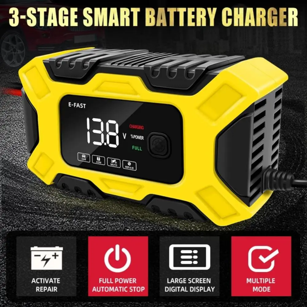 12v Battery Charger Automotive Battery Charger Starter Starting Auxiliary Repair Car Charger Fast Charging Digital LCD Display
12v Battery Charger Automotive Battery Charger Starter Starting Auxiliary Repair Car Charger Fast Charging Digital LCD Display