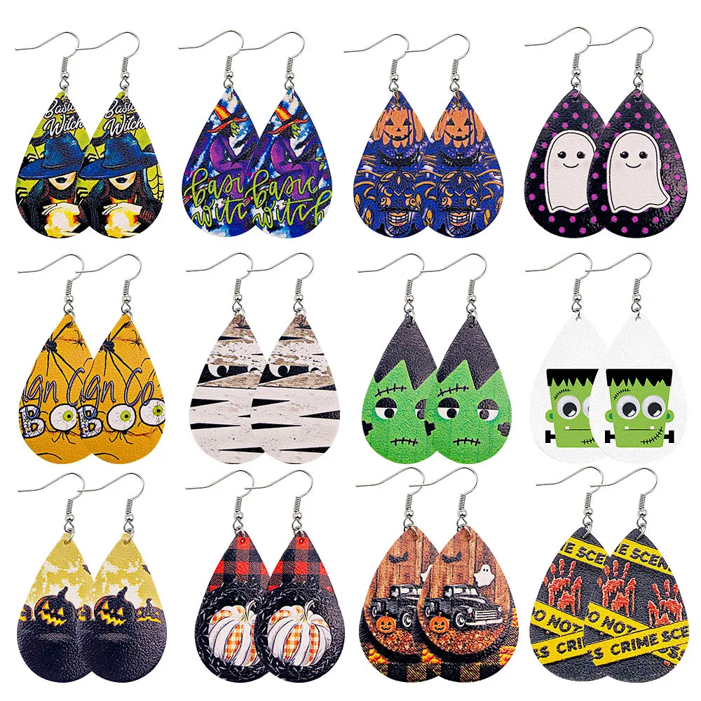 Boo PU Faux Leather Earring for Women All Saints' Day Evening Pumpkin Witch Ghost Dangle Earring for Women Halloween Jewelry
Boo PU Faux Leather Earring for Women All Saints' Day Evening Pumpkin Witch Ghost Dangle Earring for Women Halloween Jewelry