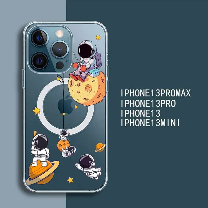 Astronauts space rocket star moon Phone Case For iPhone 13 12 Mini Pro Max transparent Super Magnetic MagSafe Cover
Astronauts space rocket star moon Phone Case For iPhone 13 12 Mini Pro Max transparent Super Magnetic MagSafe Cover