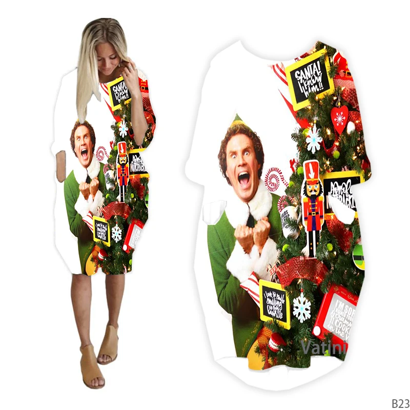 vitinea New Fashion 3D Print Long Elf The Movie Pocket Loose Casual Robe Summer Dress Traf For Women
vitinea New Fashion 3D Print Long Elf The Movie Pocket Loose Casual Robe Summer Dress Traf For Women