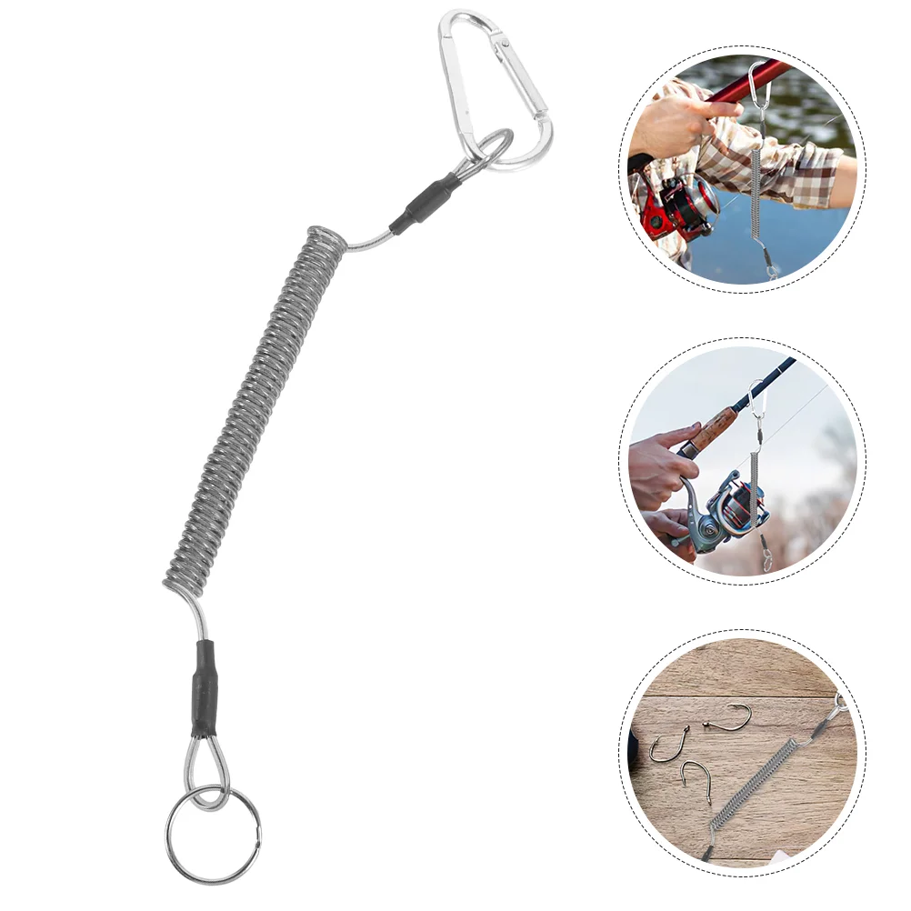 4Pcs Spring Lanyard Tether Rope Elastic Coiled Tether with Carabiner Protective Fishing Lanyard 
4Pcs Spring Lanyard Tether Rope Elastic Coiled Tether with Carabiner Protective Fishing Lanyard