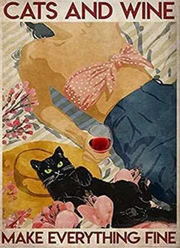 Cats Wine Make Everything Fine Cat Poster Wine Cute Logo Coffee Shop Kitchen Toilet Logo Nics Logo Valentine's Day Best Gift
Cats Wine Make Everything Fine Cat Poster Wine Cute Logo Coffee Shop Kitchen Toilet Logo Nics Logo Valentine's Day Best Gift
