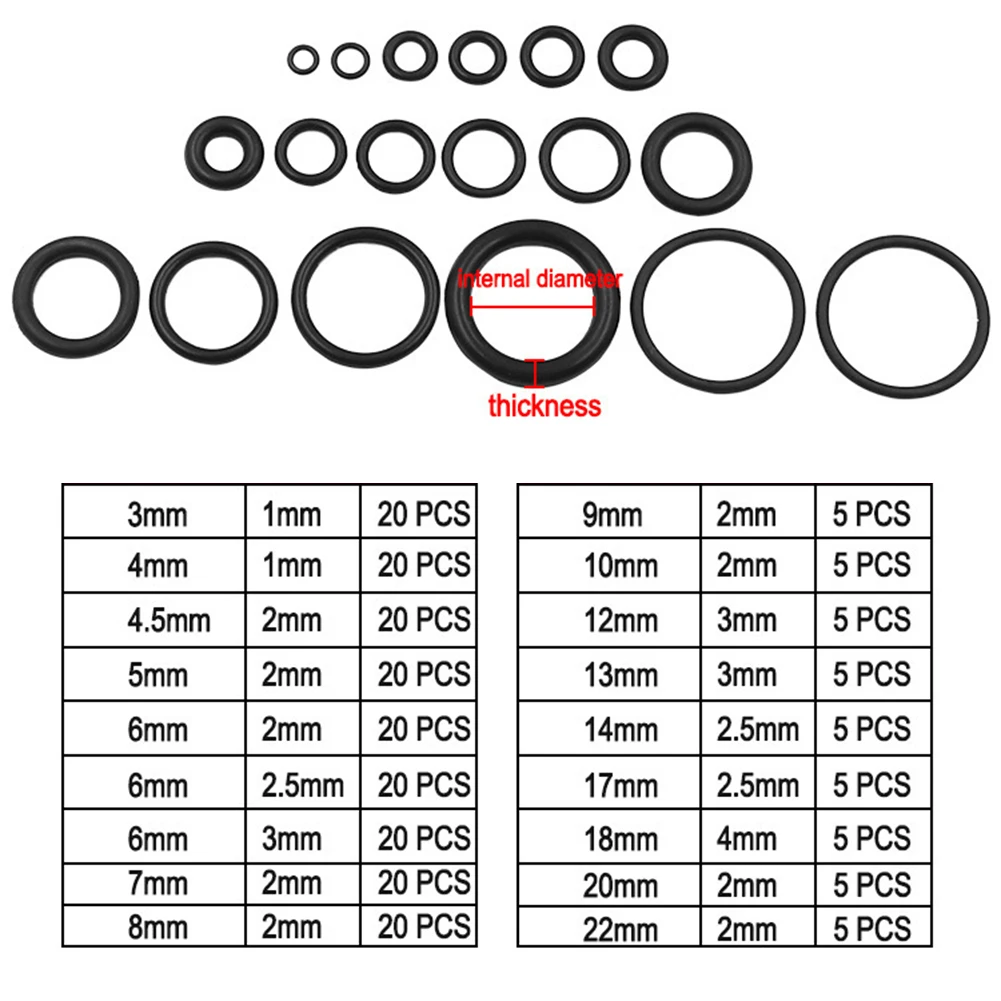 New Practical Useful Durable Rubber O Ring Oring Anti Static Assort Set Garage Kit Plumbing Accessories Repair
New Practical Useful Durable Rubber O Ring Oring Anti Static Assort Set Garage Kit Plumbing Accessories Repair