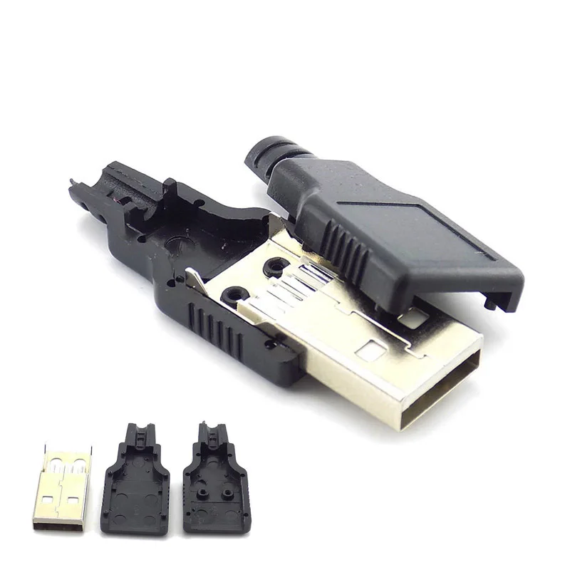 500pcs/lot wholesale 3 in 1 Type A Male 2.0 USB Socket Connector 4 Pin Plug With Black Plastic Cover Solder Type DIY Connector
500pcs/lot wholesale 3 in 1 Type A Male 2.0 USB Socket Connector 4 Pin Plug With Black Plastic Cover Solder Type DIY Connector