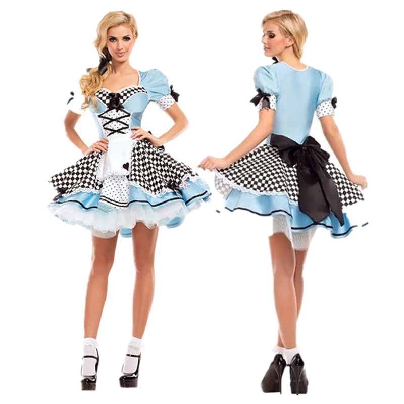 Halloween Adult Anime Alice in Wonderland Sweet Lolita Maid Cosplay Costume Purim Party Alice Queen Fancy Dress
Halloween Adult Anime Alice in Wonderland Sweet Lolita Maid Cosplay Costume Purim Party Alice Queen Fancy Dress