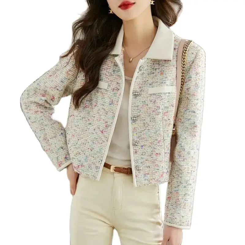 Temperament Coat Women's 2023 Spring And Autumn New Ladies Jacket Lapel Single-Row Deduction Age Fashion Long-Sleeved Blouse
Temperament Coat Women's 2023 Spring And Autumn New Ladies Jacket Lapel Single-Row Deduction Age Fashion Long-Sleeved Blouse