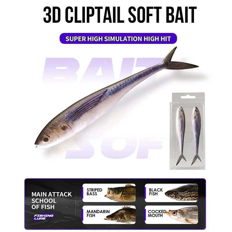 2Pcs/Set 3D Fishing Trolling Bait Lures Soft Plastic Artificial Lure Swim Bait
2Pcs/Set 3D Fishing Trolling Bait Lures Soft Plastic Artificial Lure Swim Bait