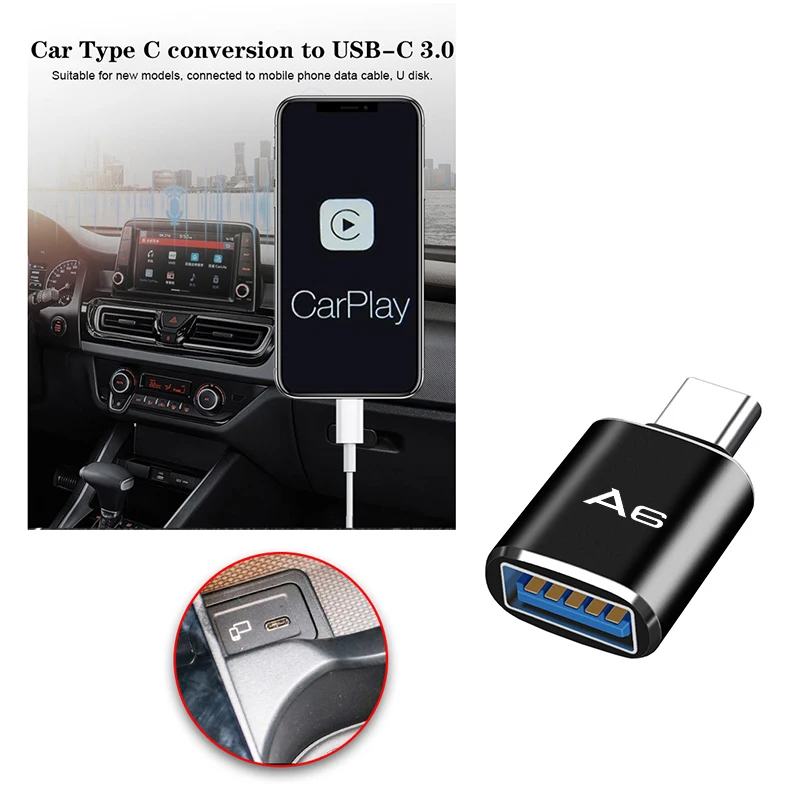 For Audi A6 2021 2020 Adapter Type-C OTG Type C Male To USB3.0 Female Converter Car Accessories Office Multifunctional
For Audi A6 2021 2020 Adapter Type-C OTG Type C Male To USB3.0 Female Converter Car Accessories Office Multifunctional