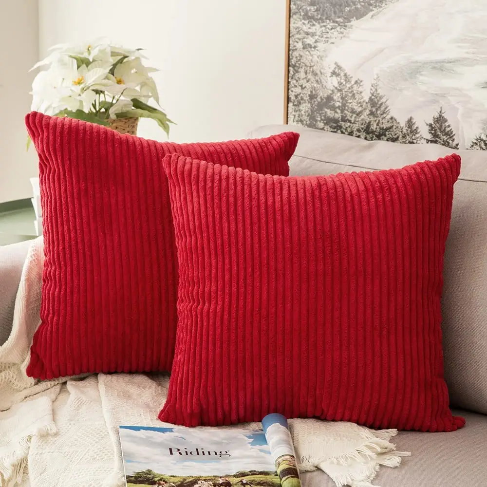 Corduroy Soft Soild Decorative Square Throw Pillow Cover Cushion Cases Pillowcases for Sofa Bedroom Car 18 x 18 Inch 45 x 45 cm
Corduroy Soft Soild Decorative Square Throw Pillow Cover Cushion Cases Pillowcases for Sofa Bedroom Car 18 x 18 Inch 45 x 45 cm