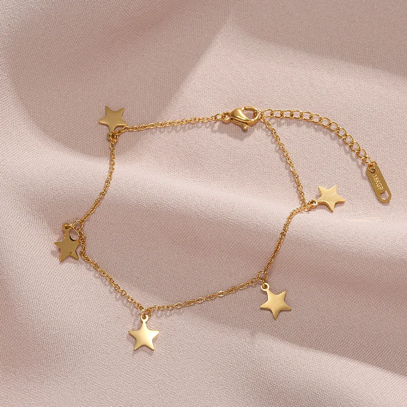 Korean Fashion Original Stainless Steel Star Anklet Women Summer Beach Waterproof Ankle Anklet Luxury Design Jewelry Accessories
Korean Fashion Original Stainless Steel Star Anklet Women Summer Beach Waterproof Ankle Anklet Luxury Design Jewelry Accessories