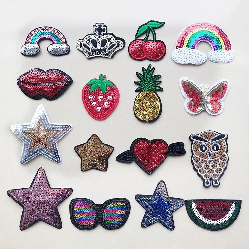 Fashion Patches Sequined Embroidery Patch for T-shirt Iron on Appliques Clothes Stickers Kids Clothing Badges
Fashion Patches Sequined Embroidery Patch for T-shirt Iron on Appliques Clothes Stickers Kids Clothing Badges