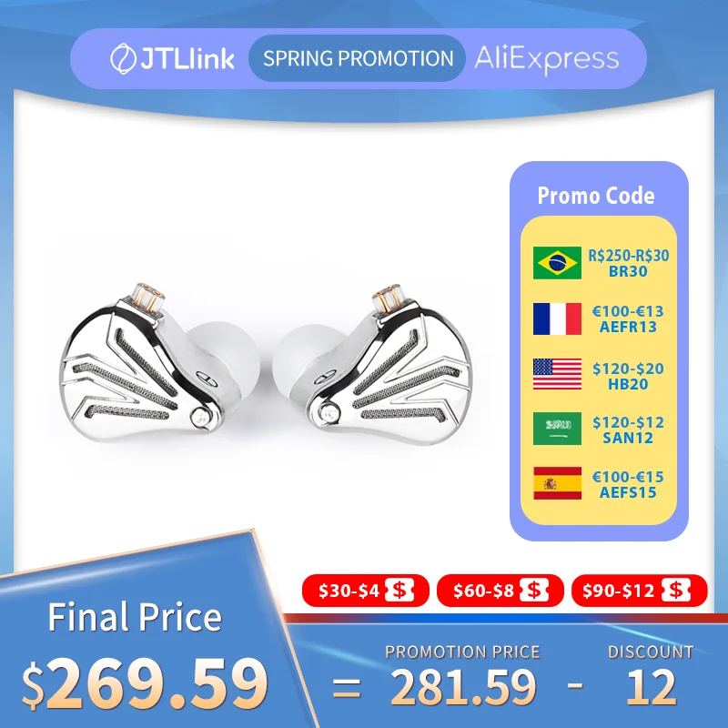 TRN BAX Earphone BA+1DD+2EST Metal In Ear Headphones HIFI DJ IEM Running Sport Detachable Cable Earplug Headset For Android IOS
TRN BAX Earphone BA+1DD+2EST Metal In Ear Headphones HIFI DJ IEM Running Sport Detachable Cable Earplug Headset For Android IOS