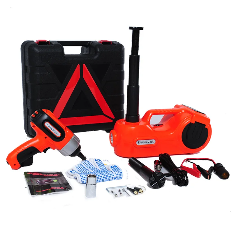 12V multi-functional electric hydraulic jack set for vehicle tire replacement pneumatic jack Impact Wrench Compressor LED Light
12V multi-functional electric hydraulic jack set for vehicle tire replacement pneumatic jack Impact Wrench Compressor LED Light