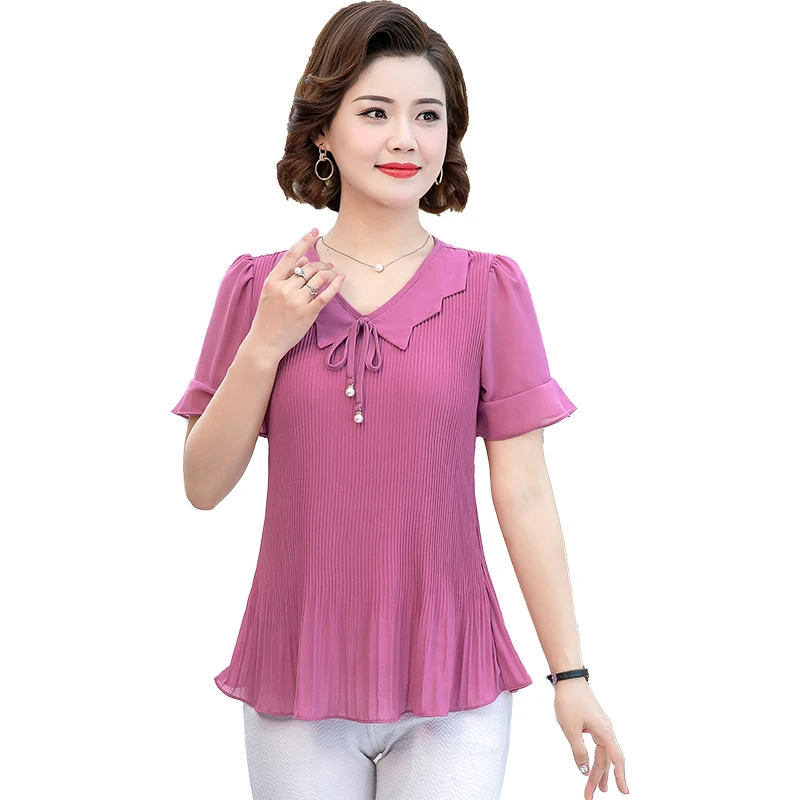 Women Summer Style Chiffon Blouses Shirt Women Short Sleeve crumpled loose Shirt Women Tops High Quality
Women Summer Style Chiffon Blouses Shirt Women Short Sleeve crumpled loose Shirt Women Tops High Quality