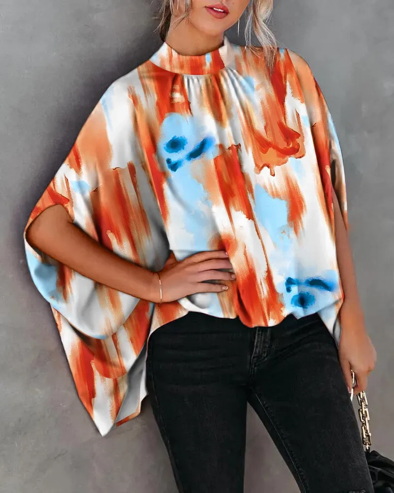 Women's Casual Fashion Printed Split Doll Sleeve Top Women Female & Lady Long Sleeve Tops Office Clothing 2022 Spring and Autumn
Women's Casual Fashion Printed Split Doll Sleeve Top Women Female & Lady Long Sleeve Tops Office Clothing 2022 Spring and Autumn