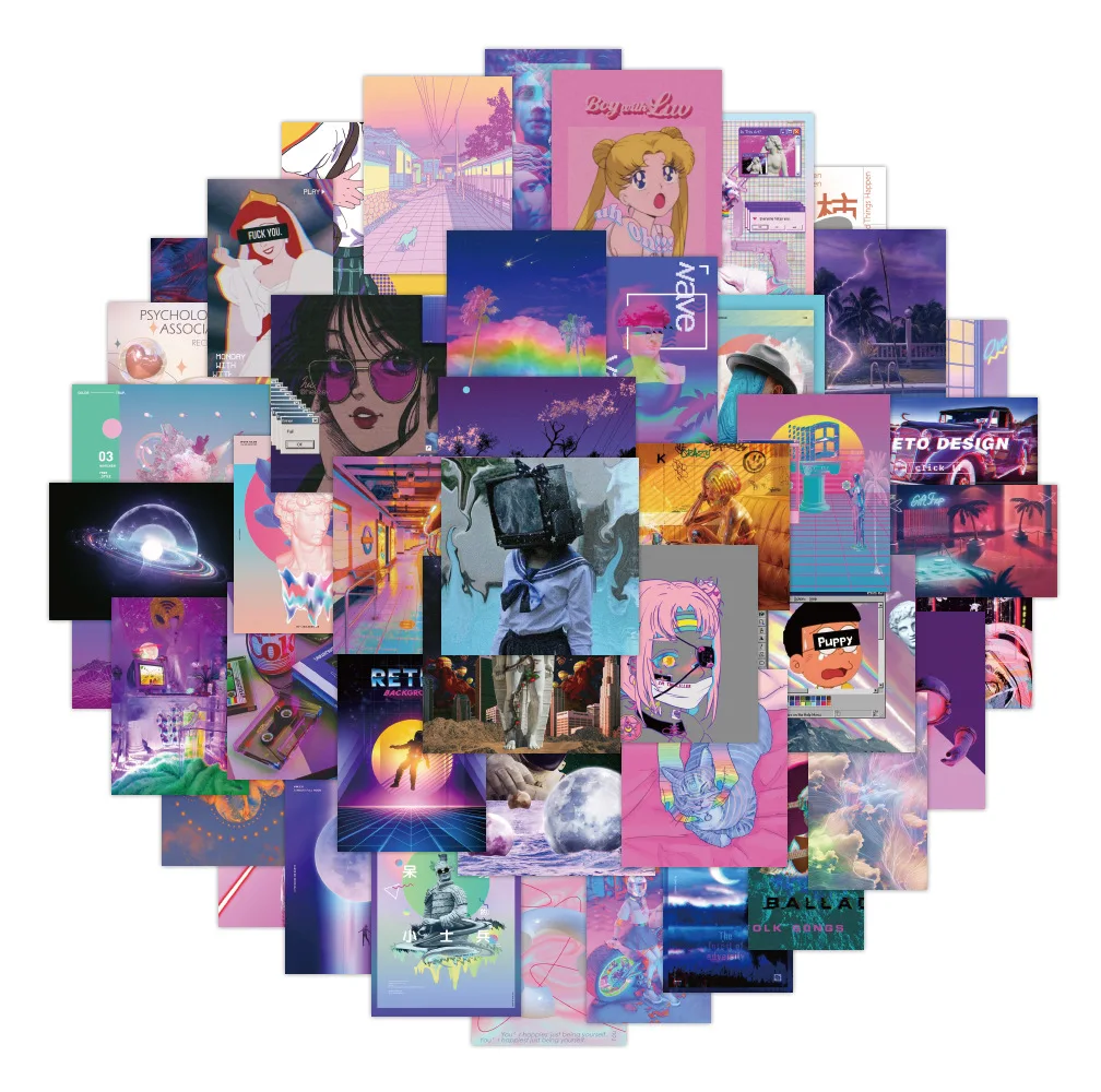 53pcs Ins Vaporwave Cool Lovely girl Stickers Aesthetic Graffiti DIY Phone Scrapbook Laptop Luggage Skateboard Sticker Decals
53pcs Ins Vaporwave Cool Lovely girl Stickers Aesthetic Graffiti DIY Phone Scrapbook Laptop Luggage Skateboard Sticker Decals