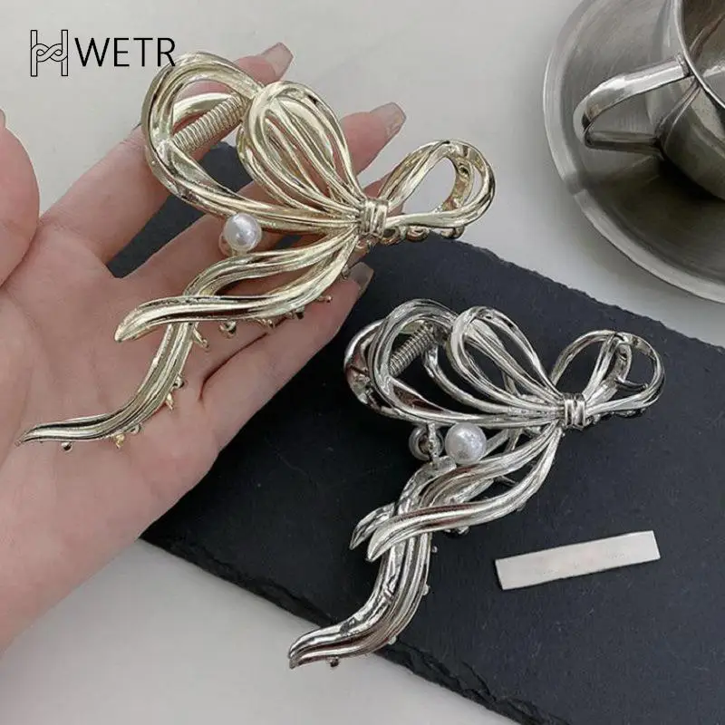 Woman Luxury Ribbon Design Gold Silver Hair Claws Hairpins Ladies Hair Accessories Hair Clips Hairgrip Gift 
Woman Luxury Ribbon Design Gold Silver Hair Claws Hairpins Ladies Hair Accessories Hair Clips Hairgrip Gift