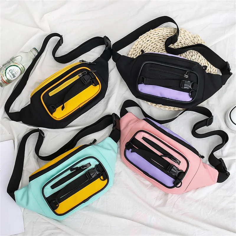 

Waist Bag Women's Fanny Pack Waist Packs Leisure Canvas Bum Package Banana Messenger Bags New Zipper Hip Hop Bag Shoulder Pack