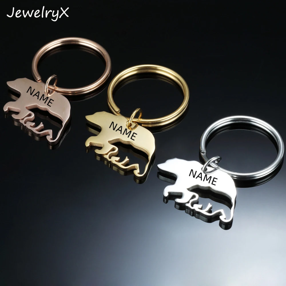 JewelryX Custom Bear Name Keychain Personality Stainless Steel Animal Nameplate Keyring For Women Mom Jewelry Thanksgiving Gifts
JewelryX Custom Bear Name Keychain Personality Stainless Steel Animal Nameplate Keyring For Women Mom Jewelry Thanksgiving Gifts