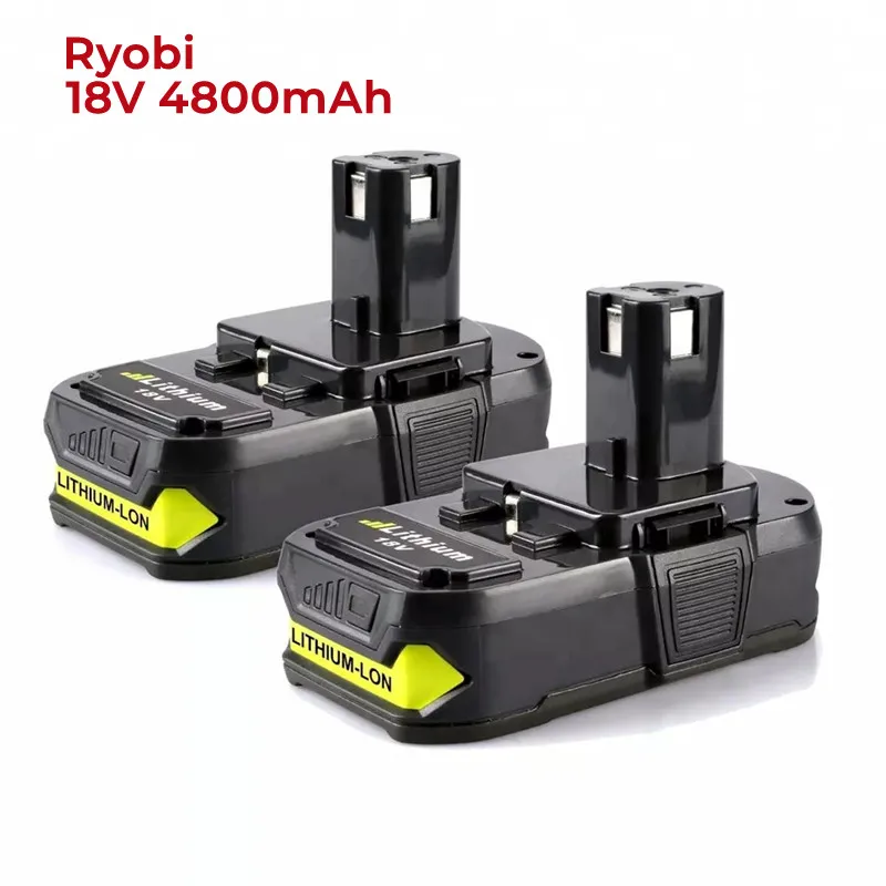 

Verbesserte 4,8 Ah Ersatz Ryobi 18 V Lithium-Batterie, kompatibel mit Ryobi 18 Volt ONE + Plus P107 P108 P102 P103 P104P105 P109