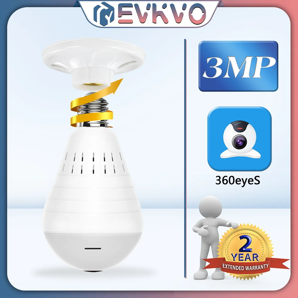3MP Panoramic Bulb Light WiFi IP Camera 360 Degree Fisheye Wi-fi LED Light lamp IP E27 IR Night Vision Dome Security Camera
3MP Panoramic Bulb Light WiFi IP Camera 360 Degree Fisheye Wi-fi LED Light lamp IP E27 IR Night Vision Dome Security Camera