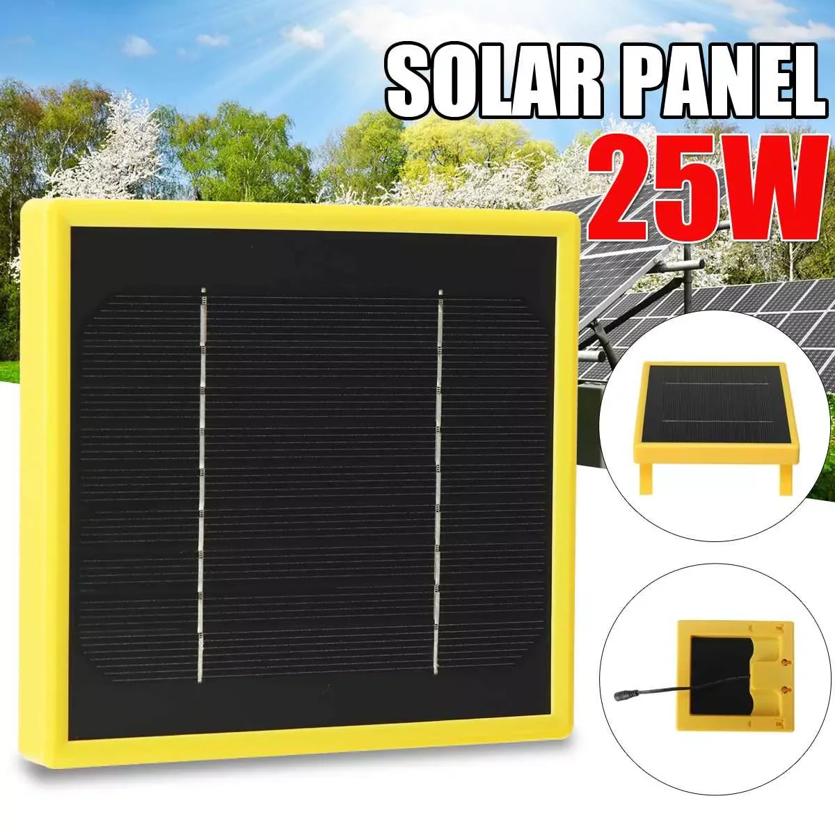 25W Mini Solar Panel Portable 5V PET Solar Cell DIY Cable Waterproof Outdoor Rechargeable Power System With 3m Cable For Lamps
25W Mini Solar Panel Portable 5V PET Solar Cell DIY Cable Waterproof Outdoor Rechargeable Power System With 3m Cable For Lamps
