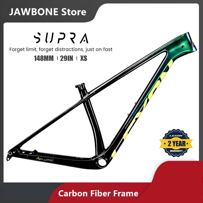LEXON SUPRA Carbon MTB Frame 29er Mountain Bike FOR Bicycle BOOST148*12mm 142MM 15/17/19inch 38T UD Black BB92 Carbon Framework
LEXON SUPRA Carbon MTB Frame 29er Mountain Bike FOR Bicycle BOOST148*12mm 142MM 15/17/19inch 38T UD Black BB92 Carbon Framework