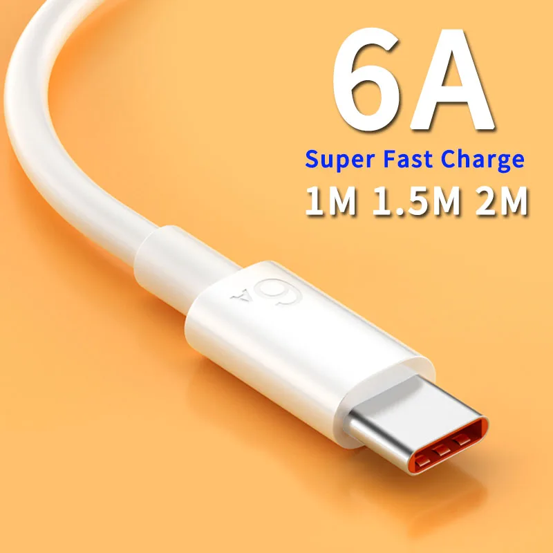 6A Type-C Super Fast Charger Cable USB Type C Charging Data Cord For Huawei Mate40 P40 Pro P50 P30 Nova 7 SE Samsung Xiaomi 9 8
6A Type-C Super Fast Charger Cable USB Type C Charging Data Cord For Huawei Mate40 P40 Pro P50 P30 Nova 7 SE Samsung Xiaomi 9 8